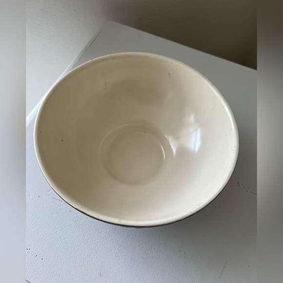 Vintage Haeger #102 USA Pottery Bowl Raised Scroll Work Planter Green - Picture 4 of 8